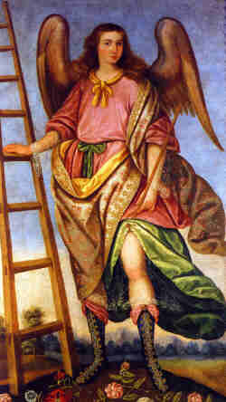 Angel de la pasin con escalera