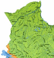 Mapa hidrográfico de Bolivia